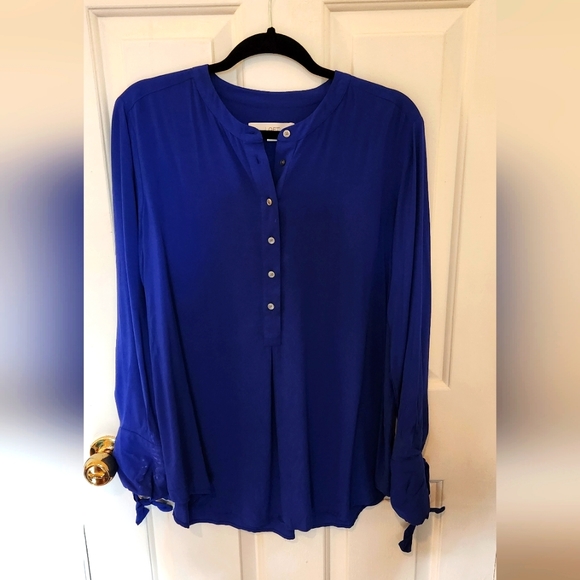 LOFT Large blouse with fun french sleeve - Picture 1 of 1